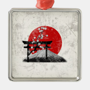 Ornement Métallique Drapeau et symboles du Japon ID153