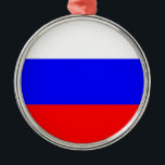 Ornement Métallique Drapeau russe<br><div class="desc">J'aime l'apparence de ce drapeau ! Merci de vous être arrêté ! N'hésitez pas à customiser ceci pour répondre à vos besoins ! Bonne journée !</div>