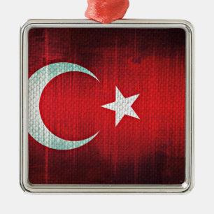Ornement Métallique Drapeau stylisé de Turquie