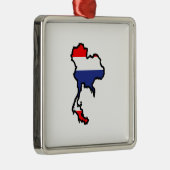 ORNEMENT MÉTALLIQUE DRAPEAU THAÏLANDAIS (Droite)