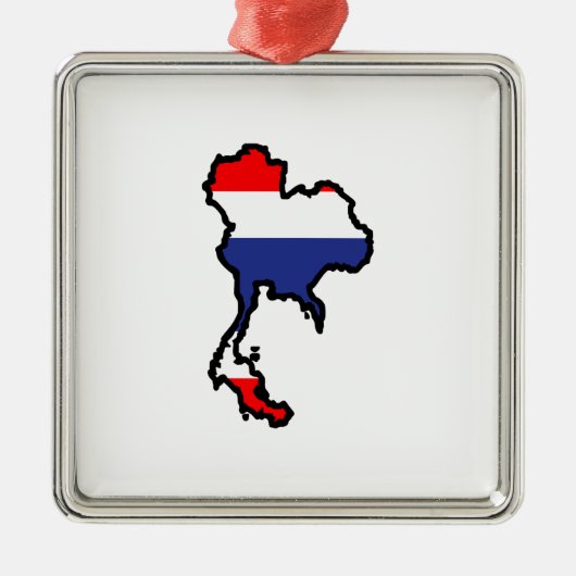 ORNEMENT MÉTALLIQUE DRAPEAU THAÏLANDAIS (Devant)
