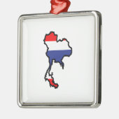 ORNEMENT MÉTALLIQUE DRAPEAU THAÏLANDAIS (Gauche)
