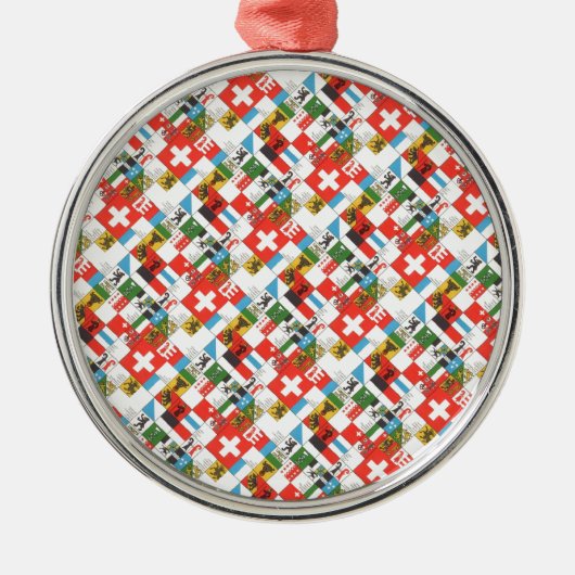 Ornement Métallique Drapeaux cantonial suisses (Devant)