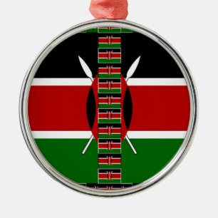Ornement Métallique Drapeaux miniers sans fil du Kenya Frames Art