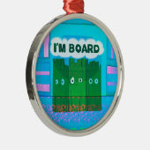 Ornement Métallique Drôle Inspirational Graphic Je m'ennuie Texte Art (Droite)