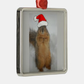 Ornement Métallique Écureuil de Noël (Droite)