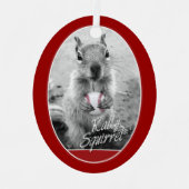 Ornement Métallique Écureuil du rallye de baseball (Recto)