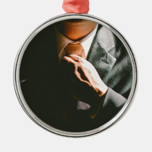 Ornement Métallique Effet d'ombre de cravate d'homme d'affaires de