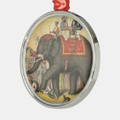 Ornement Métallique éléphant de exécution ancien (Gauche)