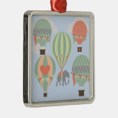 Ornement Métallique Éléphant mignon montant l'augmentation chaude de (Droite)