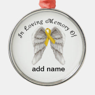 Ornement Métallique Enfance commémoratif de ruban d'or d'ornement de