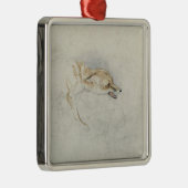 Ornement Métallique Étude d'un Fox de acroupissement, faisant face au (Droite)