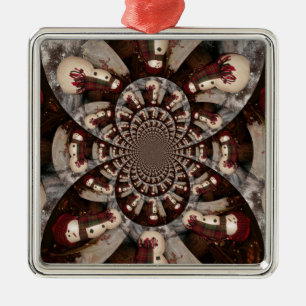 Ornement Métallique Extraordinaire Snowman