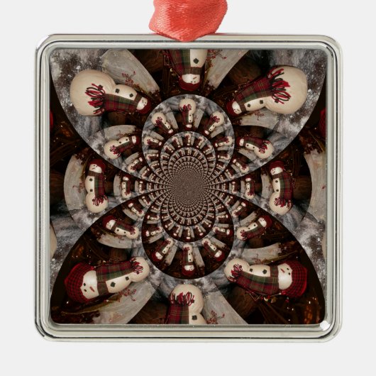 Ornement Métallique Extraordinaire Snowman (Devant)