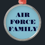 Ornement Métallique Famille de l'armée de l'air<br><div class="desc">Famille de l'armée de l'air</div>