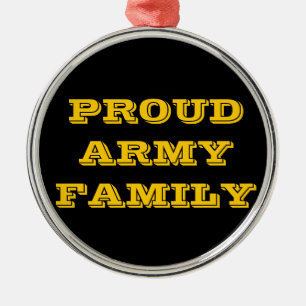 Ornement Métallique Famille de l'Armée Fière de l'Ornement