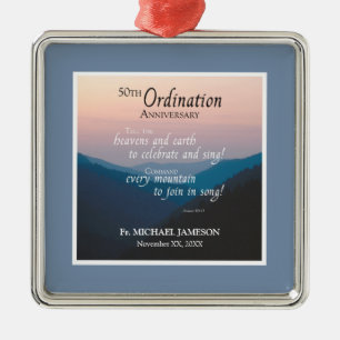 Ornement Métallique Félicitations pour le 50e anniversaire de l'ordina