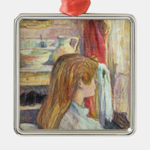 Ornement Métallique Femme de Henri De Toulouse-Lautrec   à la fenêtre,