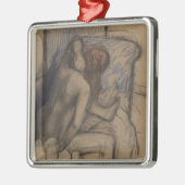 Ornement Métallique Femme d'Edgar Degas | séchant ses cheveux (Gauche)