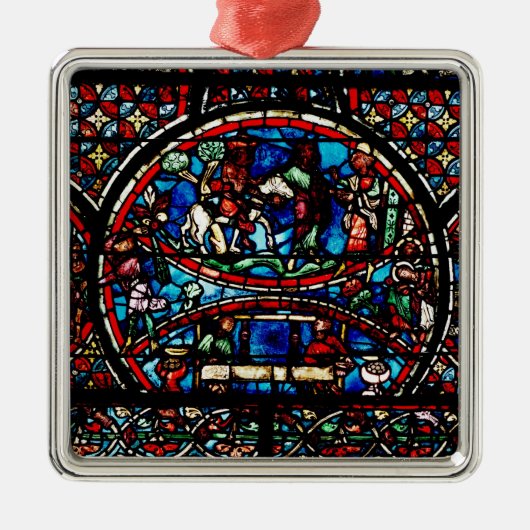 Ornement Métallique Fenêtre dépeignant le bon Samaritain (Devant)