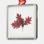 Ornement Métallique Feuille de chêne rouge (Gauche)