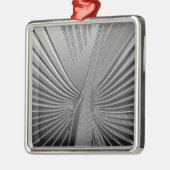 Ornement Métallique Feuille de palme chromé Art déco (Gauche)