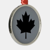 Ornement Métallique Feuille d'érable noire canadienne (Droite)