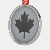 Ornement Métallique Feuille d'érable noire canadienne (Gauche)
