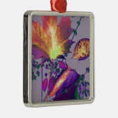 Ornement Métallique Feuilles d'automne à Lilac (Droite)