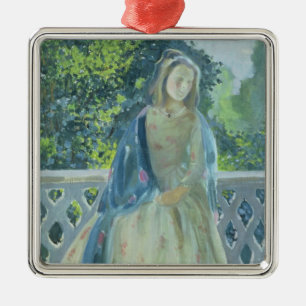 Ornement Métallique Fille sur Balcony, 1900