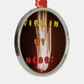 Ornement Métallique Fire in My Heart Art Print (Droite)
