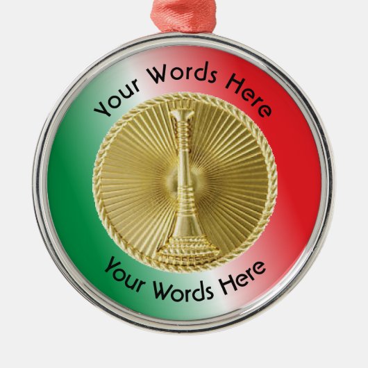 Ornement Métallique Firefighter Gold Medallion (Devant)