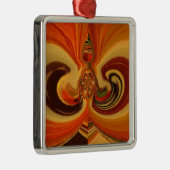 Ornement Métallique Flèches Abstraites avec Teardrop Center Art Print (Droite)