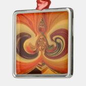 Ornement Métallique Flèches Abstraites avec Teardrop Center Art Print (Gauche)