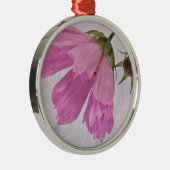 Ornement Métallique Fleur Cosmo rose texturée (Droite)