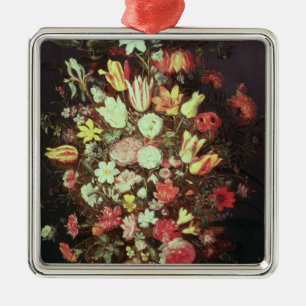 Ornement Métallique Fleurs dans un vase