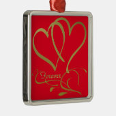 Ornement Métallique Forever Hearts Gold éditable couleurs arrière - pl (Droite)