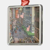 Ornement Métallique Foules d'été sur la rue de Washington (Gauche)