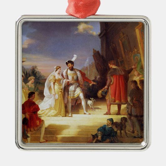 Ornement Métallique Francois I avec Leonardo da Vinci (Devant)