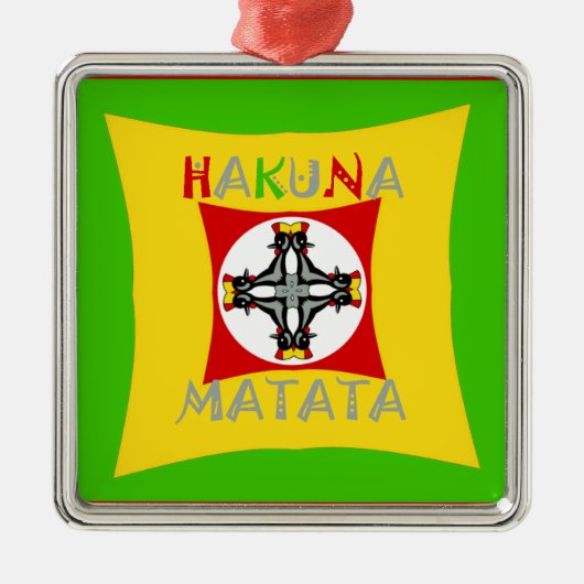 Ornement Métallique Fun Rasta couleur rouge or vert (Devant)