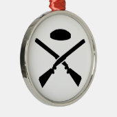 Ornement Métallique Fusils de chasse croisés de tir de piège (Droite)