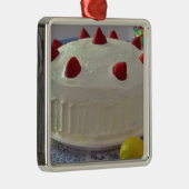 Ornement Métallique Gâteau de fraise (Droite)