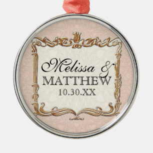 Ornement Métallique Gatsby Art Déco Nouveau dentelle Faux Gold Tulip