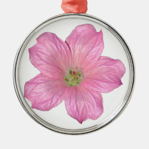 Ornement Métallique Géranium rose