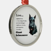 Ornement Métallique Giant Schnauzer Art (Droite)