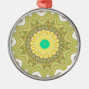 Ornement Métallique gOLDEN JAUNE motif tribal d'origine africaine