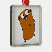 Ornement Métallique Gopher personnalisable mignon (Droite)