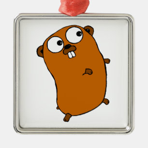 Ornement Métallique Gopher personnalisable mignon