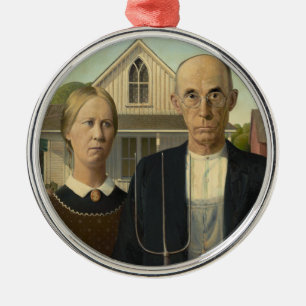 Ornement Métallique Grant Wood - gothique américain