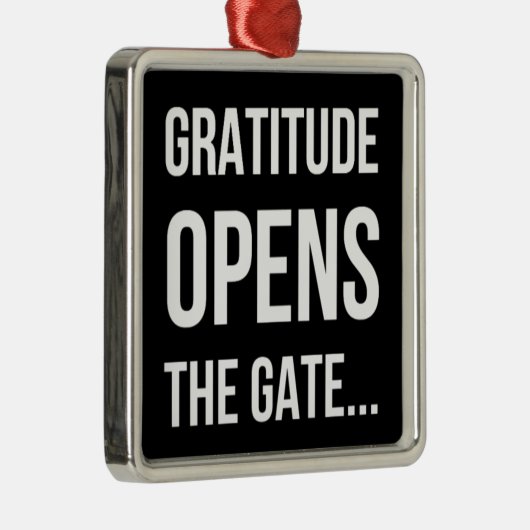 Ornement Métallique Gratitude ouvre la citation inspirante Gate (Droite)